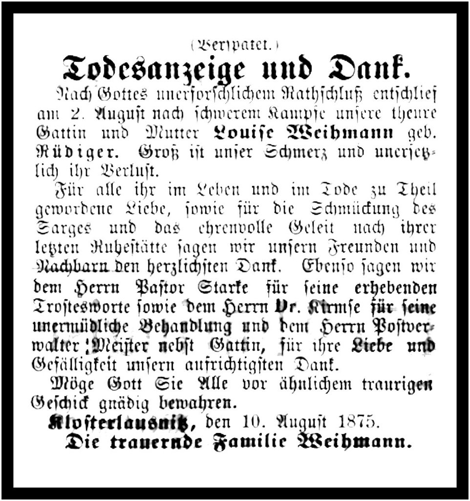 1875-08-10 Kl Trauer Weihmann